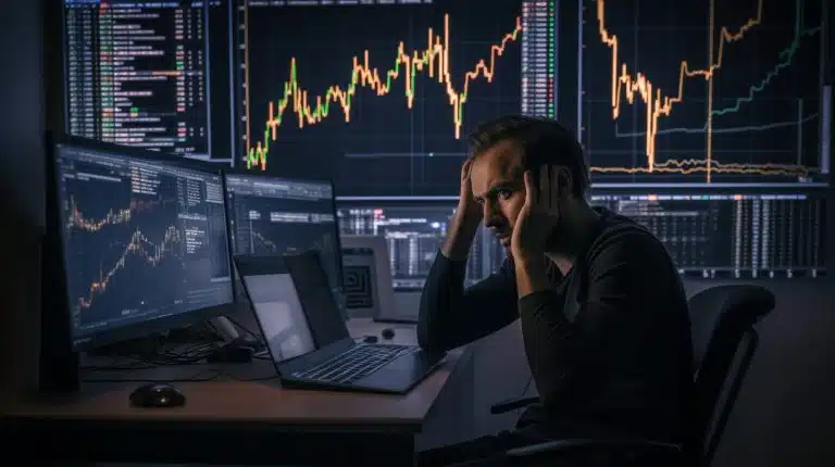 Trader de criptomoedas. Midjourney.